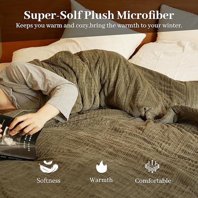 Electric Blanket Queen Size 84''X90'' - Heated Blanket with Dual Control Fast Heating 10 Heating Levels & 10 Hours Auto Off,ETL Certified Machine Washable (Gray Green)