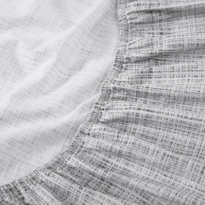 Tommy Bahama - King Sheets, Washed Percale Cotton Bedding Set, Soft & Breathable Bedroom Decor with Deep Pockets (Raffia Linen Grey, King)
