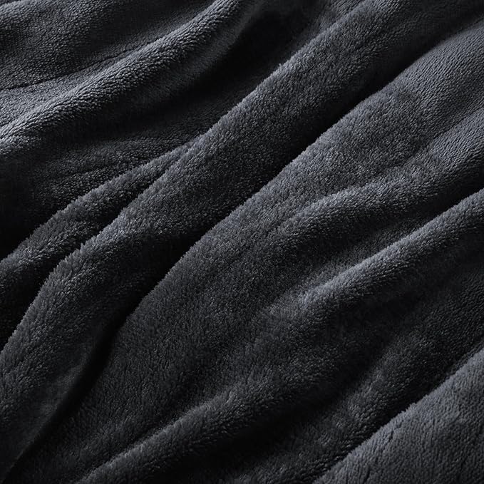 Electric Heated Blanket Twin Size 62”x84”,Soft with 6 Heating Settings 1-10 Hours Auto-Off, One Touch Operation, Machine Washable, Dark Gray