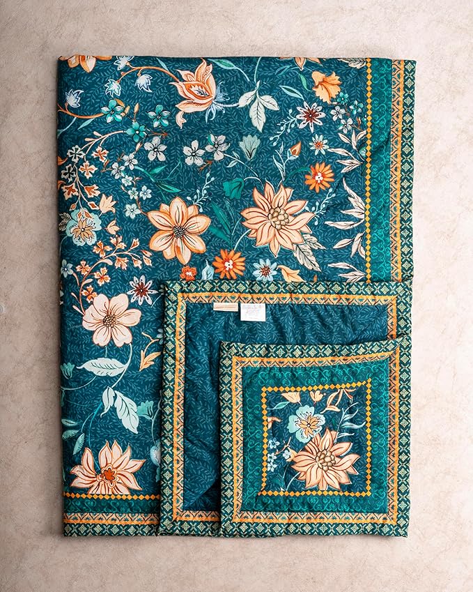 Maison d' Hermine Throw Blanket for Couch Lightweight Soft Warm Breathable Cotton Throw Blankets for Bed Girls Boys Women Men Sofa Travel Living Room Chair Bedding (50"x60", Luxury Loft - Dark Teal)
