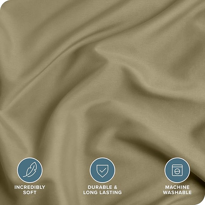 Bare Home Bedding Duvet Cover King Size - Premium 1800 Super Soft Collection - Lightweight, Cooling - Soft Breathable Bedding Duvet Cover (King, Olive)