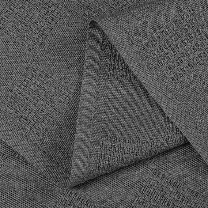 Utopia Bedding Smoke Gray 100% Cotton Blanket [King Size - 90x108 Inch] 350GSM Lightweight, Soft and Breathable Thermal Blanket for All Seasons