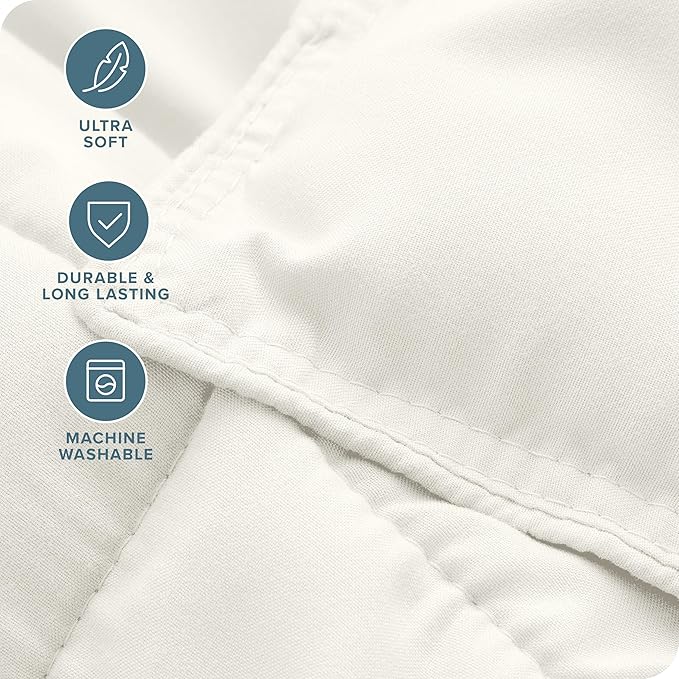 Bare Home Comforter Set - Oversized Queen Size - Ultra-Soft - Goose Down Alternative - Premium 1800 Series - All Season Warmth (Queen Oversized, Cream)
