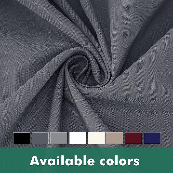 Biscaynebay Wrap Around Bed Skirts with Split Corners for Queen Beds 18" Drop, Dark Grey Adjustable Elastic Dust Ruffles Easy Fit Wrinkle Resistant Silky Luxurious Fabric Machine Washable