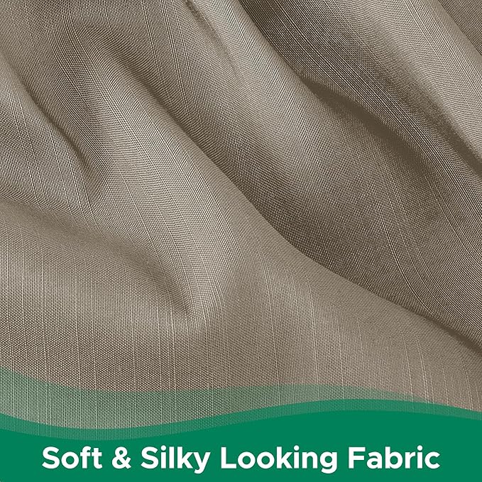 Biscaynebay Wrap Around Bed Skirts for Twin & Twin XL Beds 15" Drop, Taupe Adjustable Elastic Dust Ruffles Easy Fit Wrinkle & Fade Resistant Silky Luxurious Fabric Machine Washable