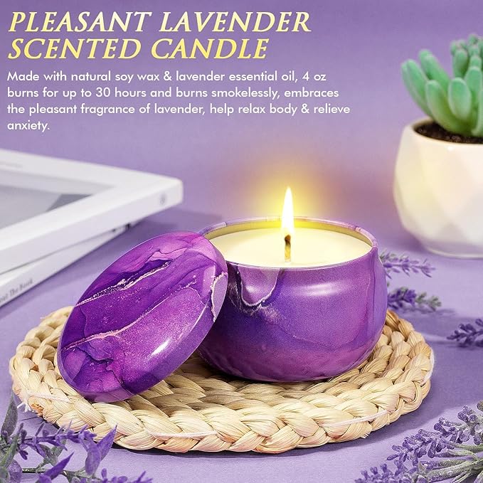 Birthday Gifts for Women Self Care Gifts Get Well Soon Gifts, Lavender Relaxing Spa Gifts Basket Care Package w/ Flannel Blanket 40 OZ Tumbler, Christmas Gifts for Mom Wife Grandma Friends Sisters Her