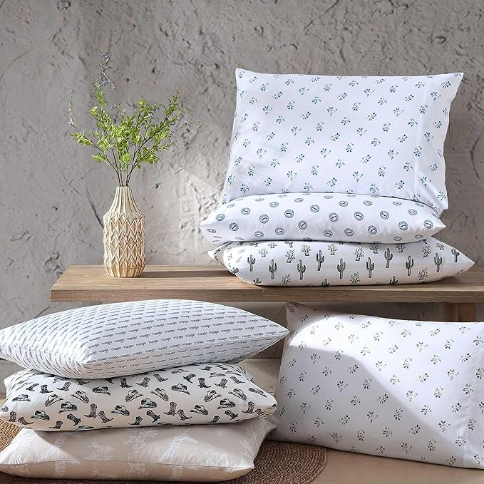 Wrangler - Full Bed Sheets, Ultra-Soft & Lightweight Bedding with Matching Pillowcases, Lightweight Bed Set for All Season Comfort, Oeko-Tex Certified (Cacti Green)