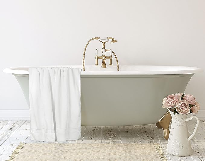 Utopia Towels - Luxurious Jumbo Bath Sheet 8 Piece - 600 GSM (35X70 Inches) 100% Ring Spun Cotton - Highly Absorbent and Quick Dry Extra Large Bath Towel - Super Soft Hotel Quality Towel (White)