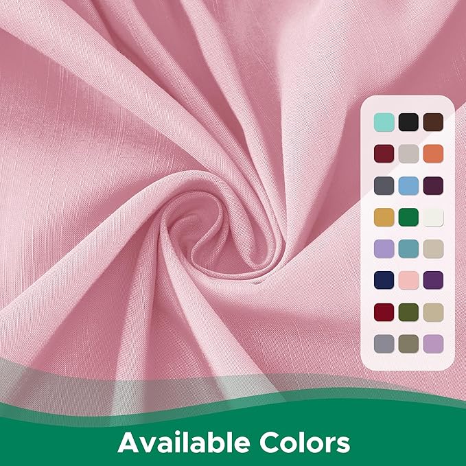 Biscaynebay Wrap Around Bed Skirts for King & Cal King Beds 15" Drop, Pink Adjustable Elastic Dust Ruffles Easy Fit Wrinkle & Fade Resistant Silky Luxurious Fabric Machine Washable