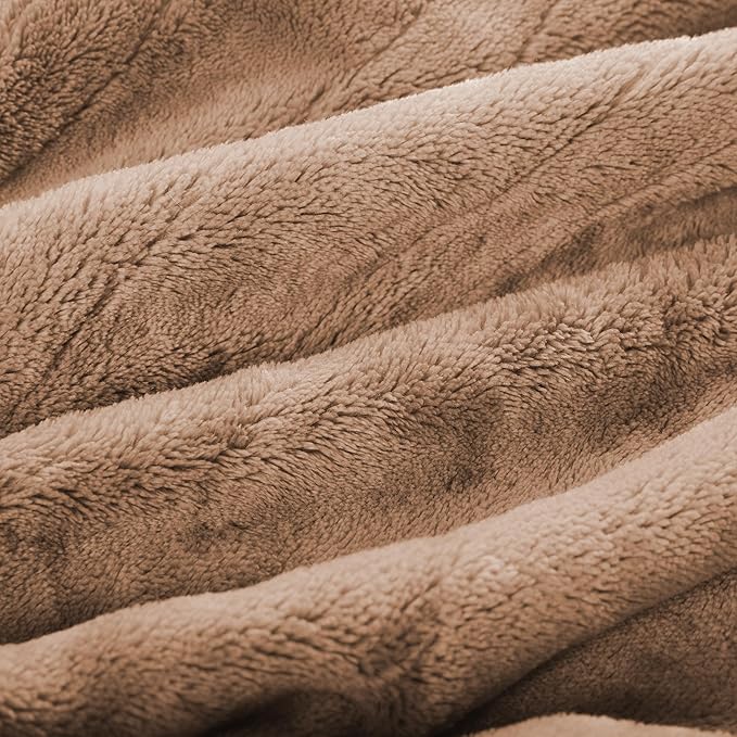 Electric Heated Blanket Full Size 72"x84",Soft Large Oversized, 4 Heating Levels & 10 Hours Auto Off, Cozy for Bed, Sofa, & Office, Machine Washable, Camel