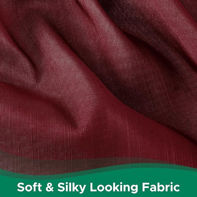 Biscaynebay Wrap Around Bed Skirts for King & Cal King Beds 14" Drop, Burgundy Adjustable Elastic Dust Ruffles Easy Fit Wrinkle & Fade Resistant Silky Luxurious Fabric Solid Machine Washable
