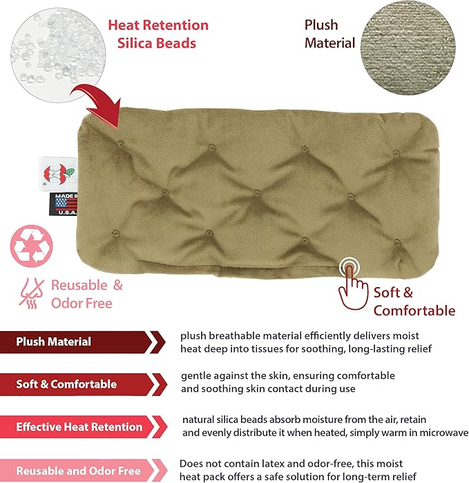 Core Products MicroBeads Moist Heat Therapy Microwave Pack - Great Holiday Gift - Small Heating Pad 5" X 12"