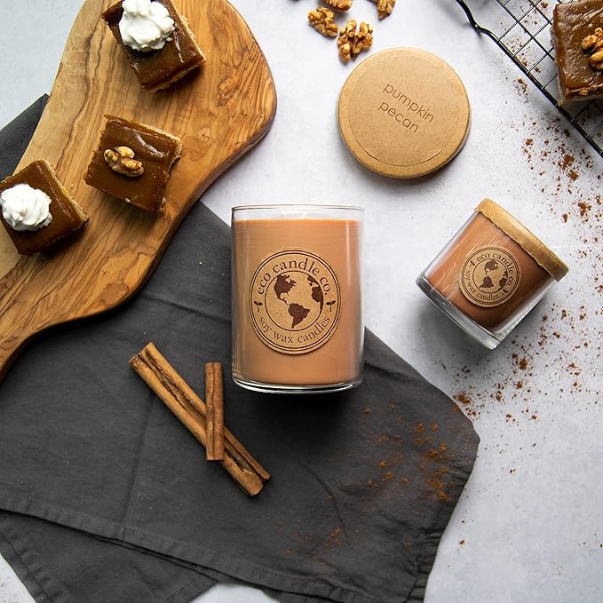 ECO CANDLE CO. Room & Linen Spray, Pumpkin Pecan, 8 oz. - Scents Of Pumpkin, Pecans, & Maple Syrup - Recycled Aluminum Bottle, No Propellents, Pump Top, All Natural Ingredients