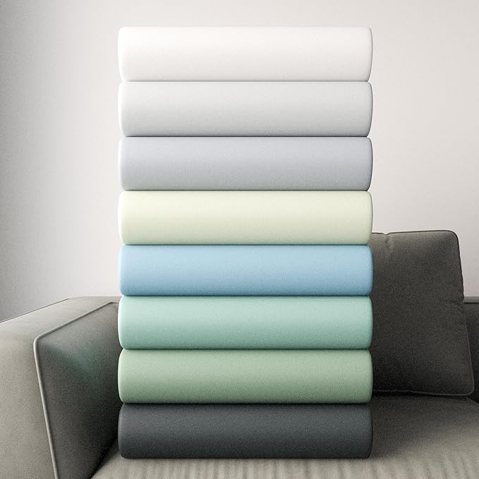 1200 Thread Count Queen Size Sheets Set Dark Blue, Ultra Soft Cotton Rich Easy Care Sateen Sheets, Moisture Wicking Bed Sheet with Deep Pocket (1 Flat, 1 Fitted Sheet & 2 Pillowcases)