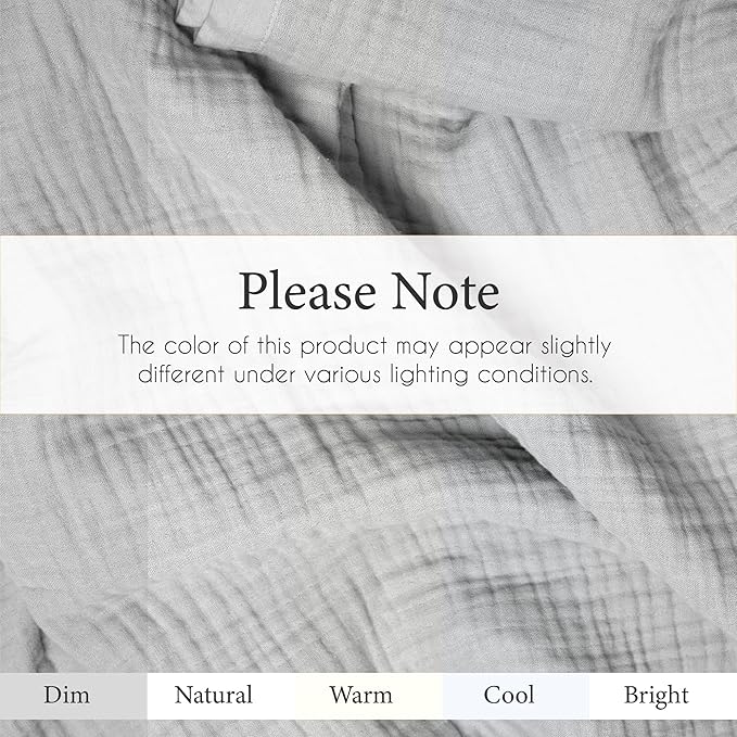 Salt Earth 100% Cotton Muslin Throw Blanket Gauze Blanket 55"X75" Twin, 4 Layered, Couch, Bed, Living Room, Home, Lightweight, All Season Blankets & Throws, Easy wash, Skin Friendly (Scottish Grey)