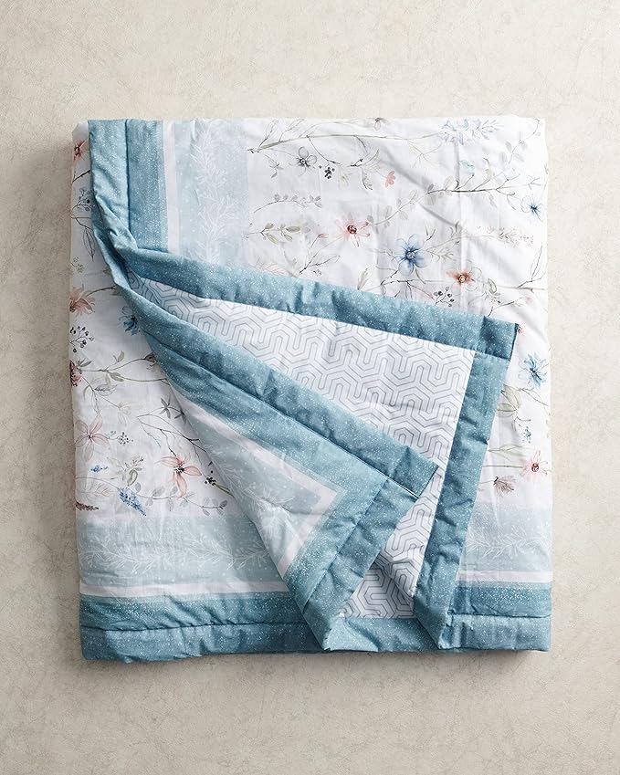 Maison d' Hermine Throw Blanket for Couch Lightweight Soft Warm Breathable Cotton Throw Blankets for Bed Girls Boys Women Men Gifts Sofa Travel Living Room Chair Bedding (50"x60", Ice Florals)