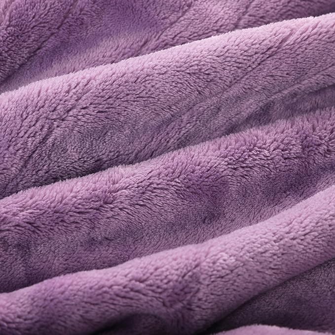 Electric Heated Blanket Full Size 72"x84", Cozy Large Oversized, 5 Heating Levels & 10 Hours Auto Off, Cozy for Bed, Sofa, & Office, Machine Washable, Purple