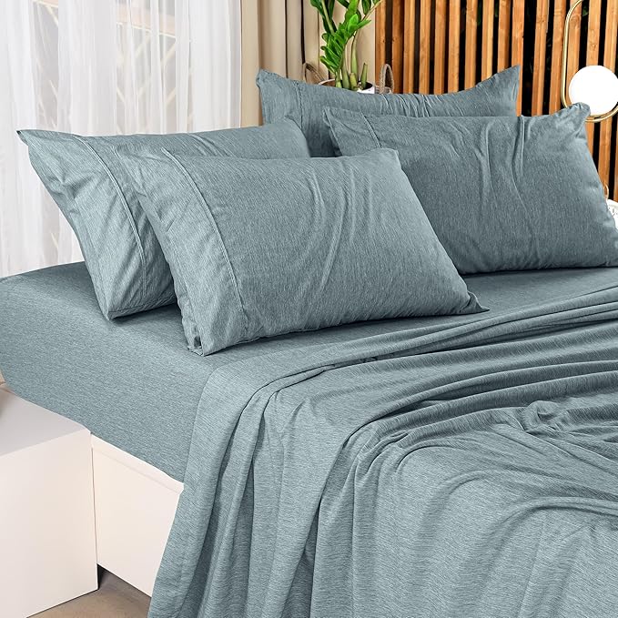 Utopia Bedding King Sheet Set – 4 Piece Bed Sheets for King Size Bed, Soft and Breathable Microfiber, Includes 1 Fitted Sheet, 1 Flat Sheet and 2 Pillowcases (Heather Grey)