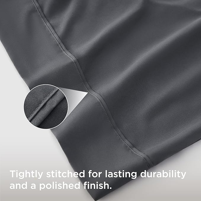Bedsure Queen Pillow Cases Set of 4 - Dark Grey Brushed Microfiber Pillowcases 4 Pack, Super Soft Pillow Case Covers with Envelope Closure, Wrinkle, Fade and Stain Resistant, 20x30 Inches