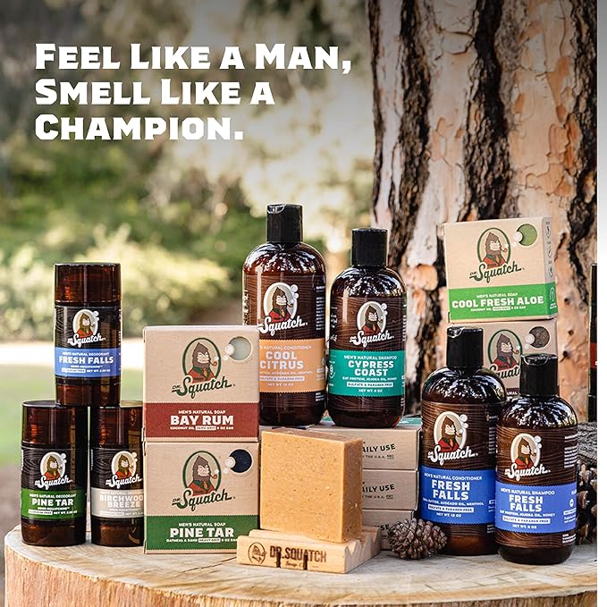Dr. Squatch Natural Bar Soap for Men Variety Gift Set - Cold Process Soap No Harsh Chemicals - Birchwood Breeze, Cedar Citrus, Grapefruit IPA, Spearmint Basil & Cool Fresh Aloe (5 oz, 5-Pack)