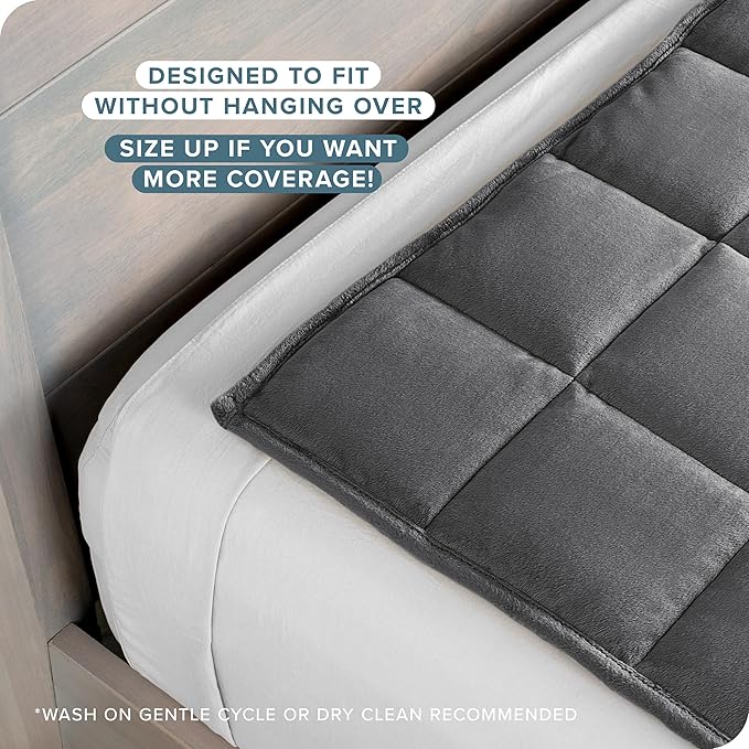 Bare Home Weighted Blanket Queen Size 17lb (60" x 80") for Adults - Minky Fleece - Premium Heavy Blanket Nontoxic Glass Beads (Grey, 60"x80")