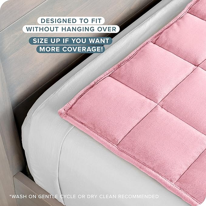 Bare Home Weighted Blanket King Size 25lb (80" x 87") for Adults - Minky Fleece - Premium Heavy Blanket Nontoxic Glass Beads (Light Pink, 80"x87")