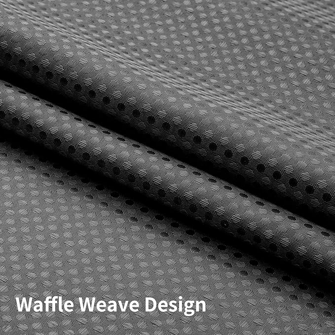 Colorful Star No Hook Waffle Shower Curtain with Snap in Fabric, Waterproof Shower Curtains with See Through Top Window, Small Stall Bathroom Curtain and Liner Set, 36'' x 75'', Charcoal Grey