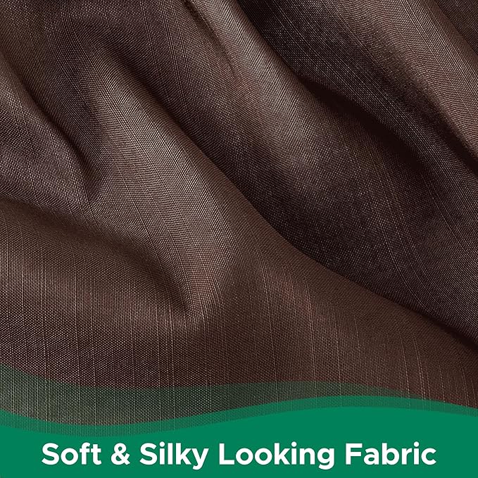 Biscaynebay Wrap Around Bed Skirts for Queen Beds 16" Drop, Brown Adjustable Elastic Dust Ruffles Easy Fit Wrinkle & Fade Resistant Silky Luxurious Fabric Solid Machine Washable