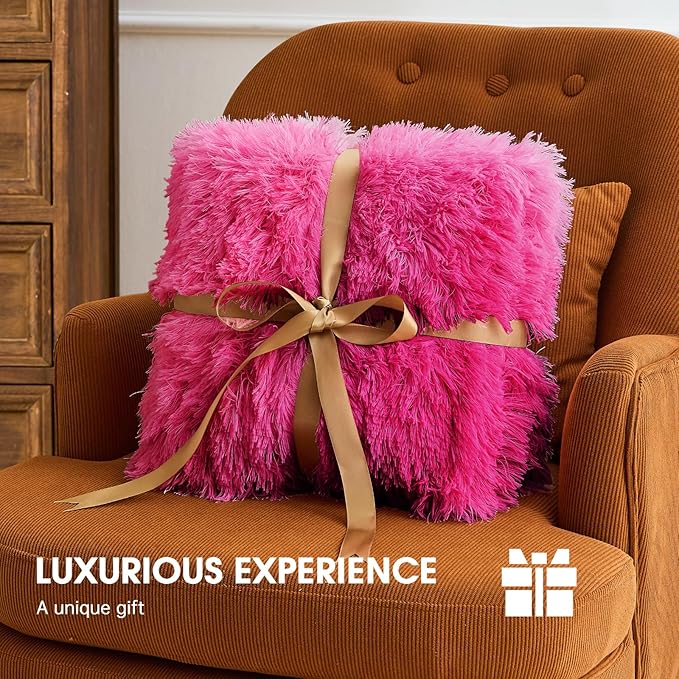 Heated Electric Blanket Throw,Warm Winter Birthday Gifts for Women Her Grandma-Faux Fur with Soft Sherpa,10 Heat Settings,5 Time Settings with Fast Heating, 50x60, Rose Red
