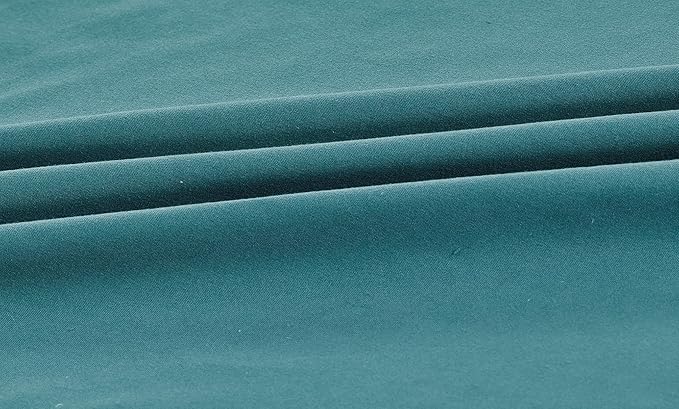 Sheets & Beyond Wrap Around Solid Microfiber Luxury Hotel Quality Fabric Bedroom Gathered Ruffled Bedding Bed Skirt 14 Inch Drop (King, Teal)