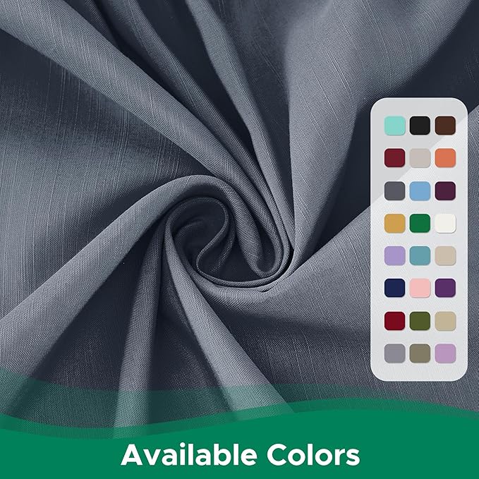 Biscaynebay Wrap Around Bed Skirts for Queen Beds Short Drop of 12", Dark Grey Adjustable Elastic Dust Ruffles Easy Fit Wrinkle Resistant Silky Luxurious Fabric Machine Washable