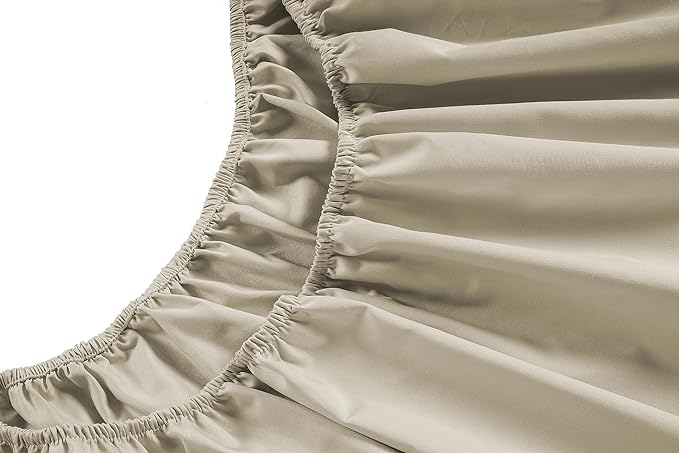 LANE LINEN 100% Cotton Bed Sheets – Twin Size Sheet Set, 450 Thread Count Soft & Naturally Cooling Sateen Weave, 15” Deep Pocket Fully Elasticized Fitted Sheet, Luxury Hotel Bedding, Linen