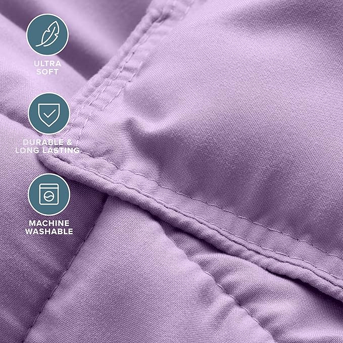 Bare Home Comforter Set - Full Size - Ultra-Soft - Goose Down Alternative - Premium 1800 Series - All Season Warmth (Full, Lavender)