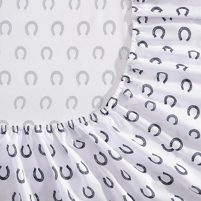 Wrangler - King Bed Sheets, Ultra-Soft & Lightweight Bedding with Matching Pillowcases, Lightweight Bed Set for All Season Comfort, Oeko-Tex Certified (Horseshoe Dots Navy)
