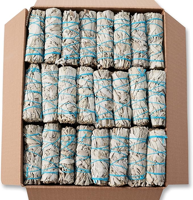 100 White Sage Smudge Sticks Wholesale Bulk - Sustainably Grown for Healing, Stress Relief, Spiritual Use & Personal Development