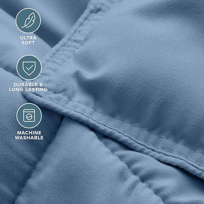 Bare Home Comforter Set - King/California King Size - Ultra-Soft - Goose Down Alternative - Premium 1800 Series - All Season Warmth (King/Cal King, Coronet Blue)