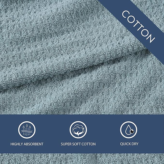Tommy Bahama- Hand Towel Set, Highly Absorbent Cotton Bathroom Decor, Low Linting & Fade Resistant (Northern Pacific Turquoise, 2 Piece)