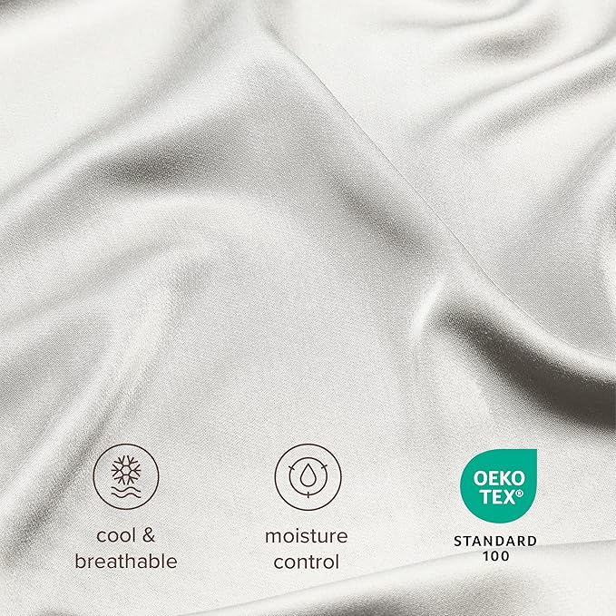 Bare Home 100% Rayon Made from Bamboo Split Head Flex King Sheet Set - 4 Piece Bedding Set - Deep Pockets - Breathable - Easy Fit - Bedding Sheets & Pillowcases (Split Head Flex King, Cream)