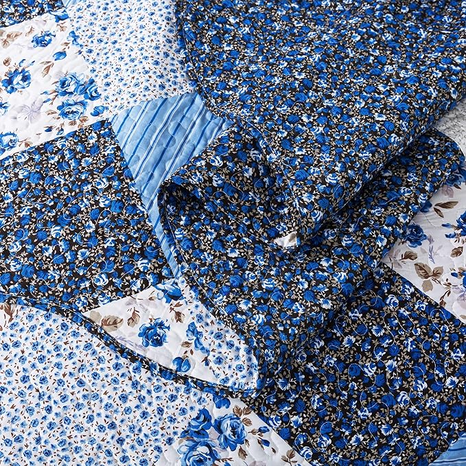 HoneiLife Queen Bedspreads - Oversized 106"x106" Quilt Sets, 3-Piece, All Season Use, Microfiber Coverlet