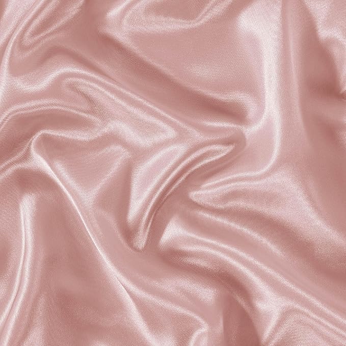 Bedsure Satin Sheets Queen Size - 4 Piece Silky Bedsheets with 15 Inches Deep Pocket Fitted Bedsheet,1 Flat Sheet, 2 Satin Pillowcases, Good for Hair & Skin (Queen, Blush Pink)