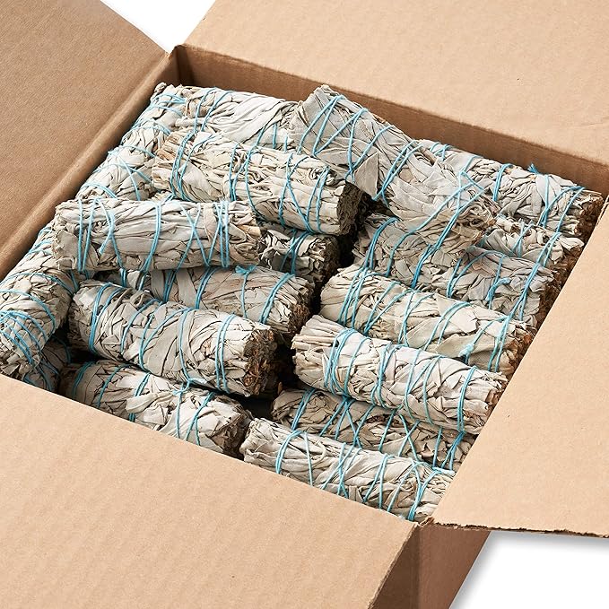 100 White Sage Smudge Sticks Wholesale Bulk - Sustainably Grown for Healing, Stress Relief, Spiritual Use & Personal Development