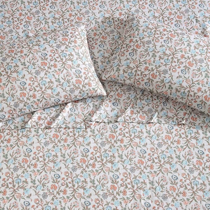 Wrangler - Full Bed Sheets, Ultra-Soft & Lightweight Bedding with Matching Pillowcases, Lightweight Bed Set for All Season Comfort, Oeko-Tex Certified (Westward Floral Beige)