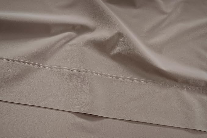 LANE LINEN California King Sheet Set – 450 Thread Count 100% Cotton Sheets, Soft & Breathable Sateen Weave, 15” Deep Pocket Fully Elasticized Fitted Sheet, Machine Washable Hotel Bedding, Taupe