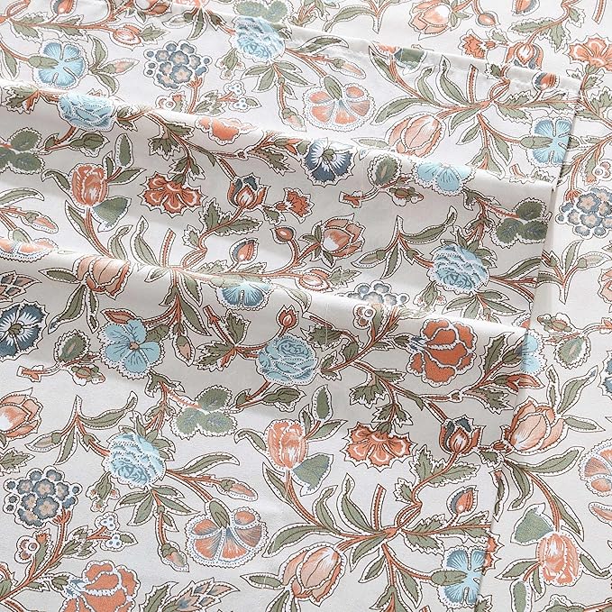 Wrangler - Full Bed Sheets, Ultra-Soft & Lightweight Bedding with Matching Pillowcases, Lightweight Bed Set for All Season Comfort, Oeko-Tex Certified (Westward Floral Beige)