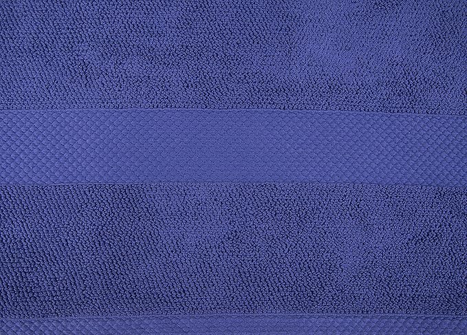 MAURA Premium Blue Bath Towels 100% Cotton 27x54 Ultra Absorbent Quick Dry 4 Pack Soft Terry Bath Towels Set for Bathroom, Hotel and Spa Quality, Navy Blue