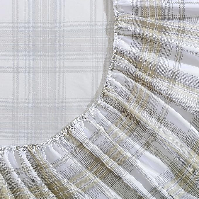 Wrangler - Full Bed Sheets, Ultra-Soft & Lightweight Bedding with Matching Pillowcases, Lightweight Bed Set for All Season Comfort, Oeko-Tex Certified (Dayton Valley Plaid Beige)